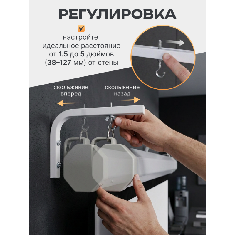 Кронштейн для проекционного экрана L-образный, нагрузка до 25 кг