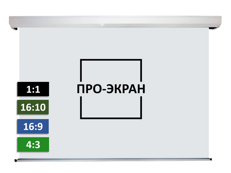 Экран для проектора скрытого монтажа потолочный